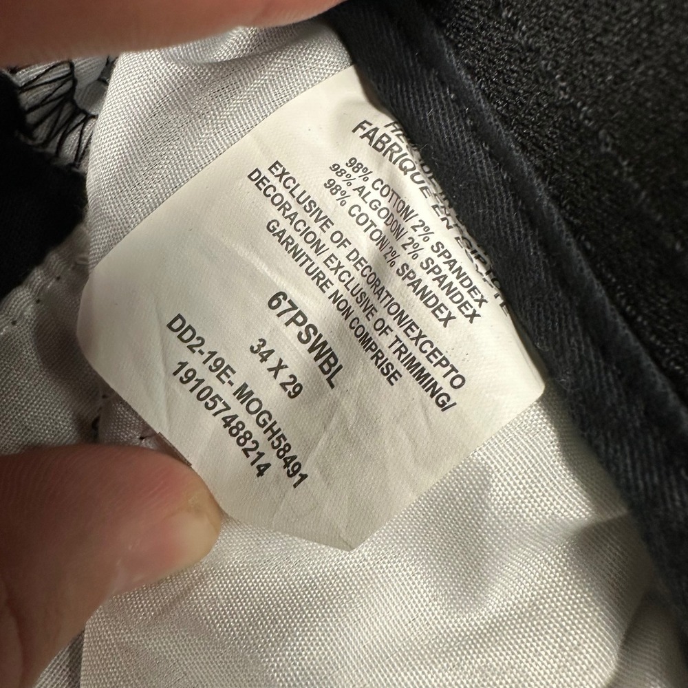 Wrangler Lot of 2 Pairs Mens Performance Series Chino Pants Black 34x29 67PSWBL - Picture 4 of 5